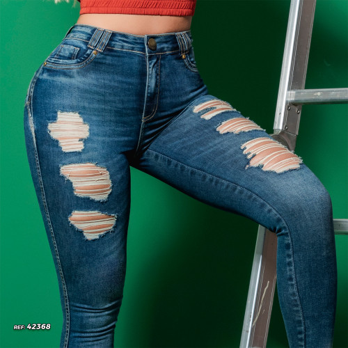 Calça Jeans Skinny Feminina Clara Destroyed- Compre agora