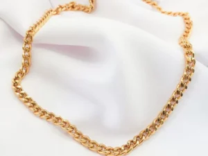 Colar Grumet 45cm Semijoia Banhado Ouro 18k