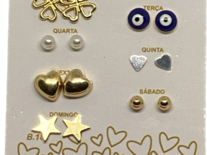 Kit de Brincos Semaninha, um para cada dia da semana