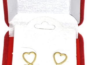 kit de brincos de três furos, folheador em ouro 18k, formato de coração