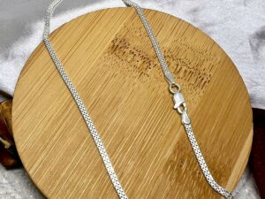 Corrente Choker Esteira em Prata 925