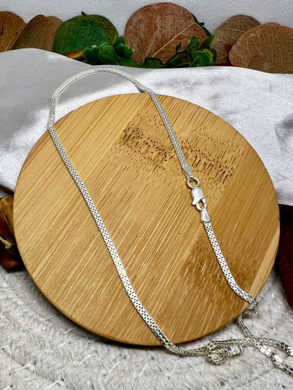 Corrente Choker Esteira em Prata 925