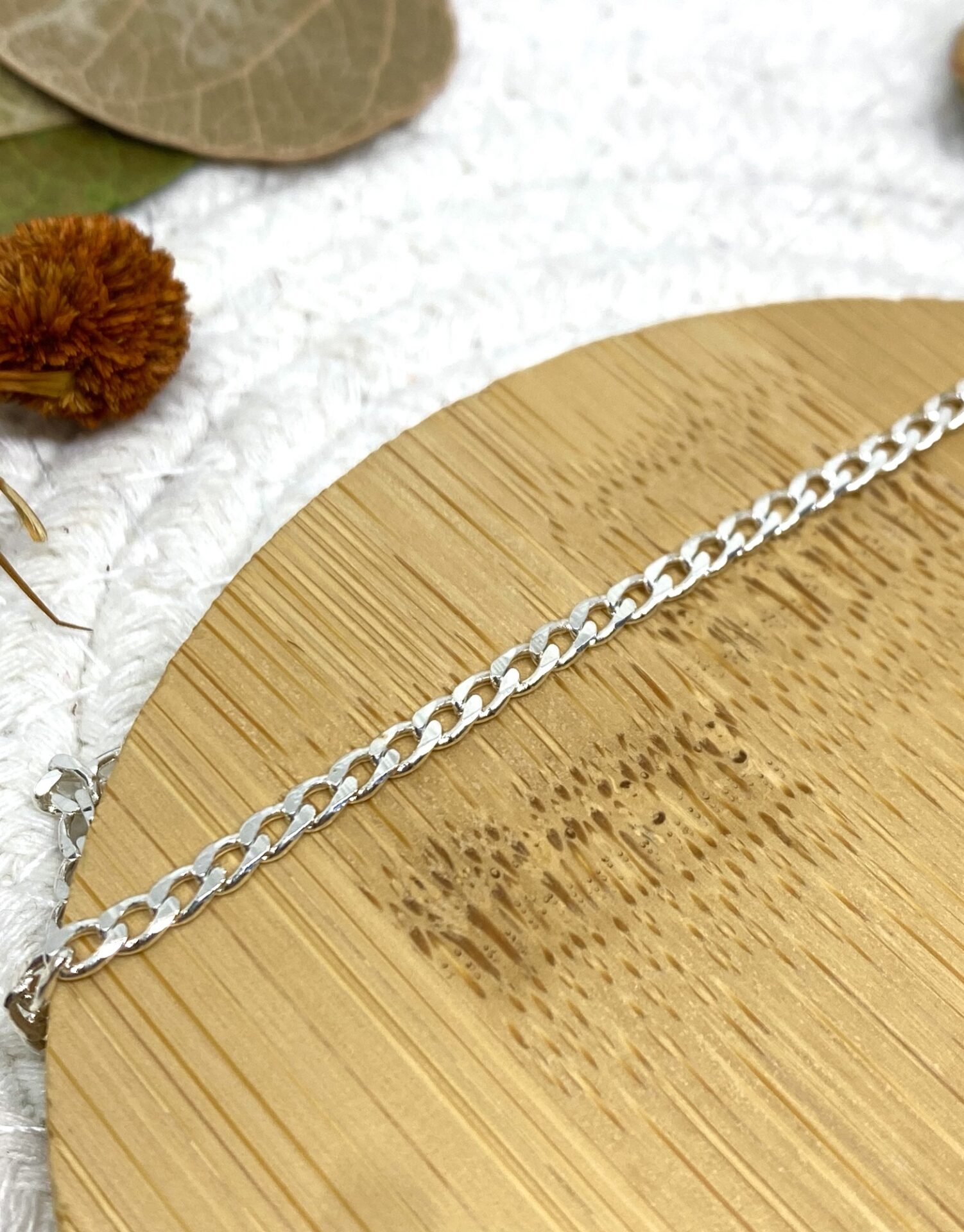 Pulseira Groumet Banhada a Prata 925