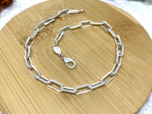 Pulseira Cartier 22cm Banhada a Prata 925