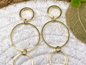 Brinco de Argolas, Banhado a Ouro 18k