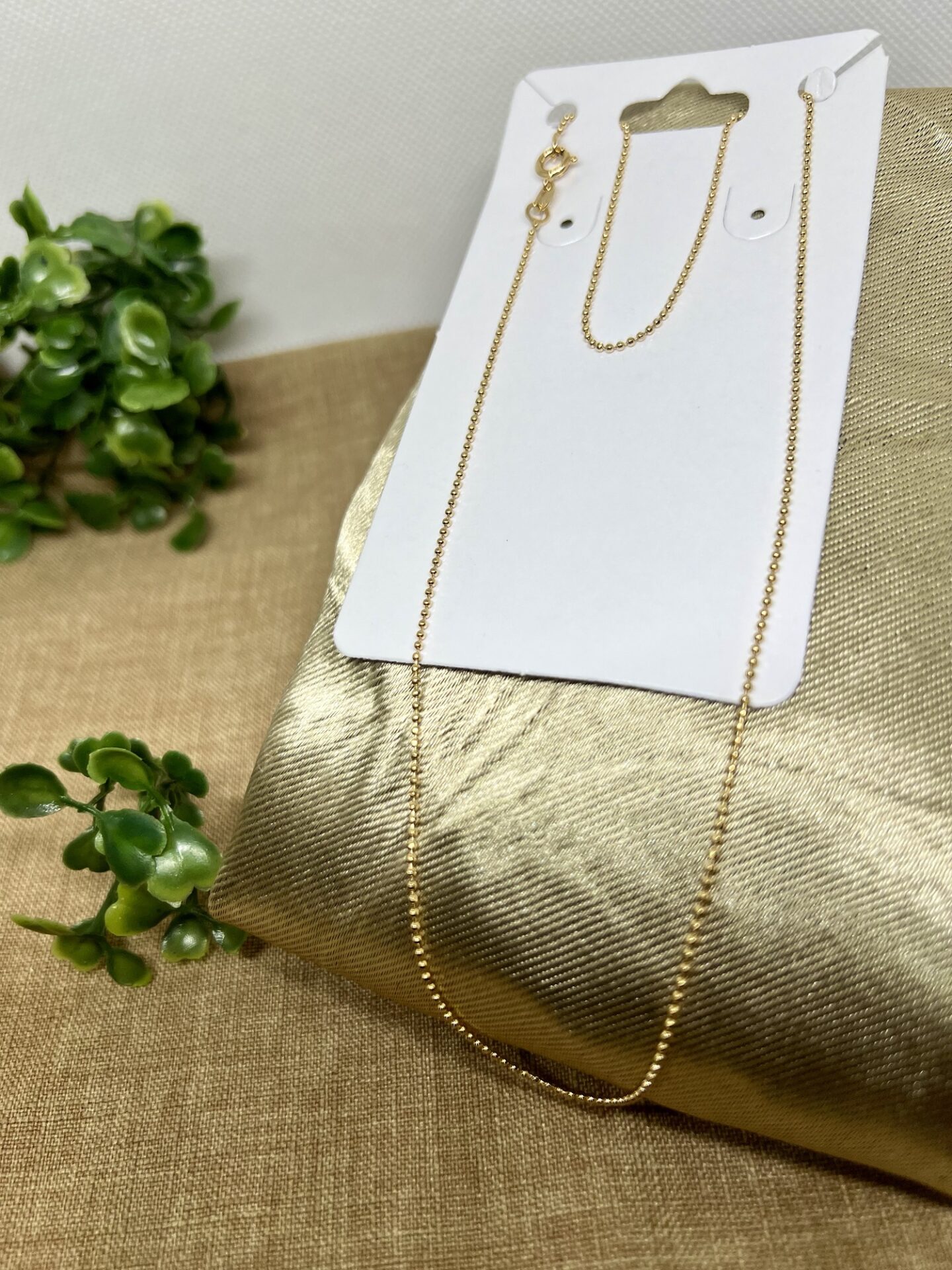 Corrente de Bolinhas Banhando a Ouro 18k