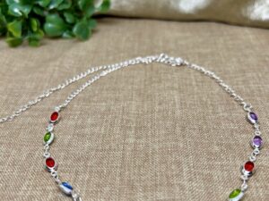 Choker MultiCor Banhada a Prata 925