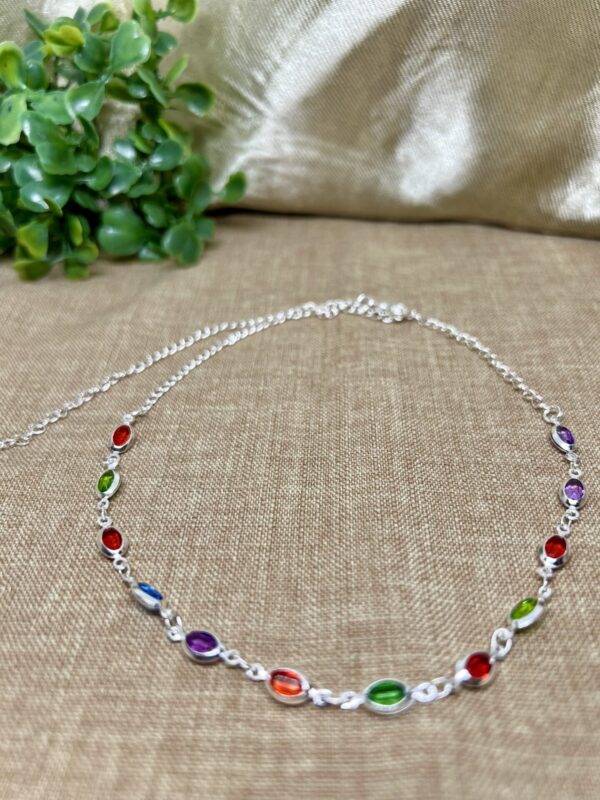 Choker MultiCor Banhada a Prata 925