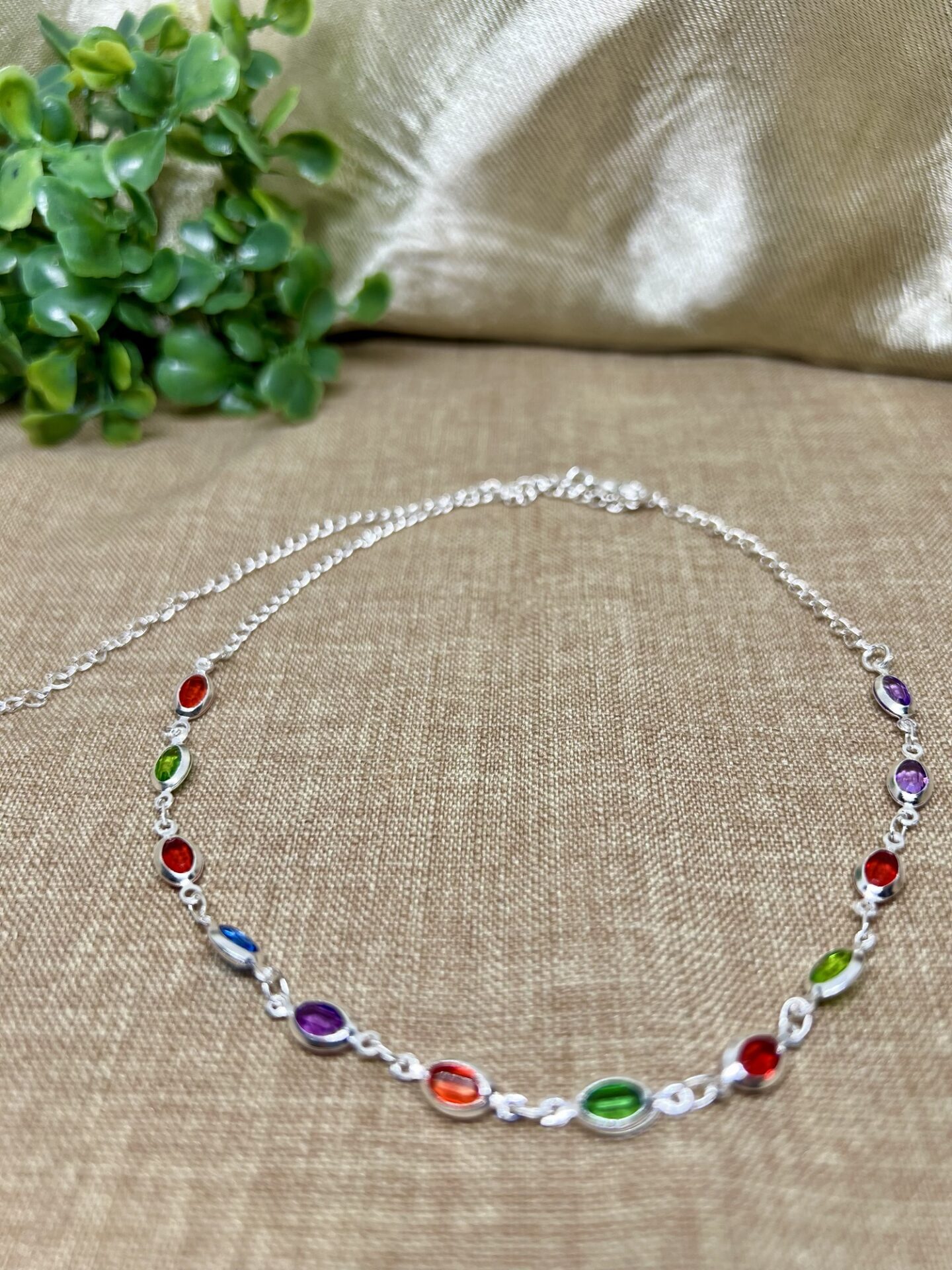 Choker MultiCor Banhada a Prata 925