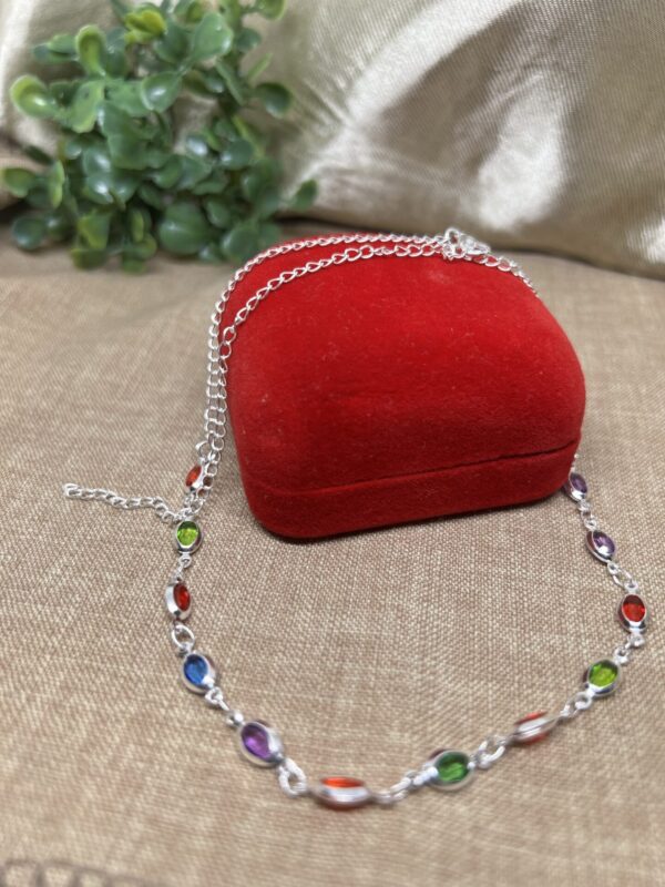 Choker MultiCor Banhada a Prata 925