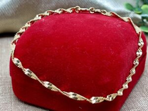Pulseira Trançada Banhada a Ouro18k