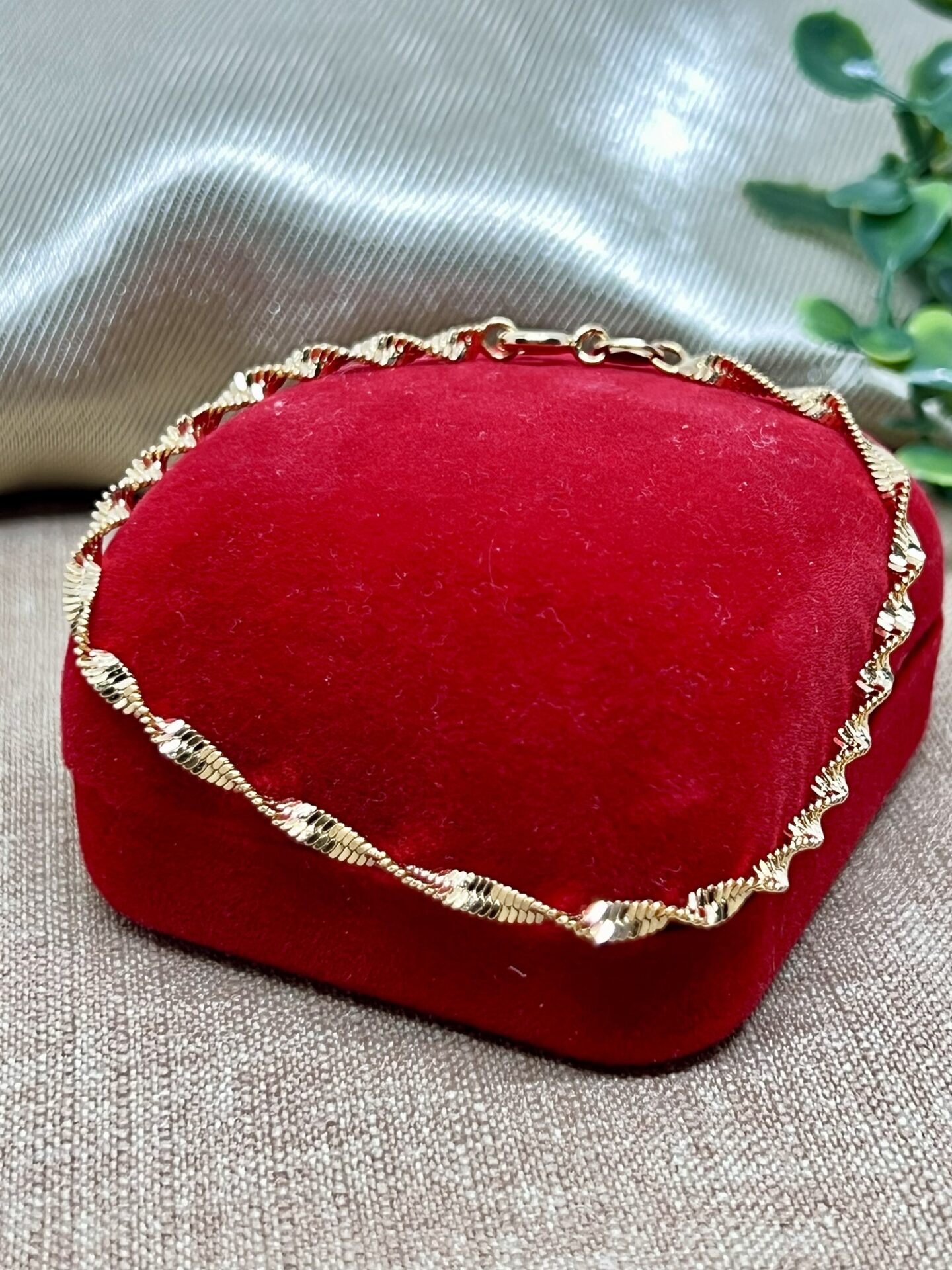 Pulseira Trançada Banhada a Ouro18k