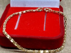 Pulseira Rabo de Rato Banhada a Ouro 18k