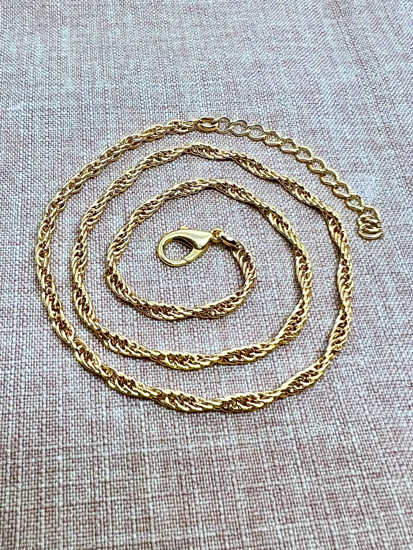 Cordão 45cm Banhado a Ouro 18k