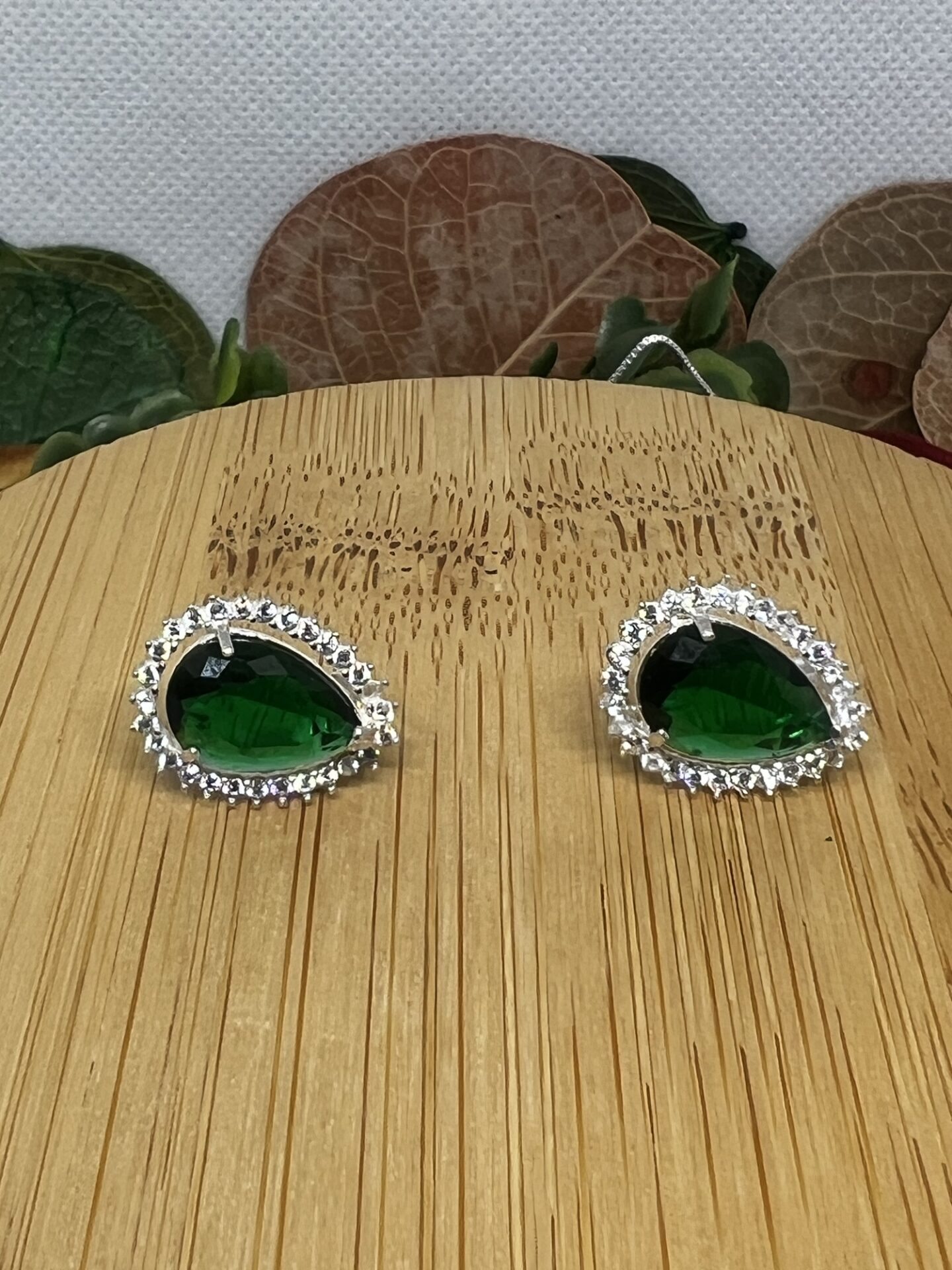 Conjunto Colar + Brinco com Zircônia Verde e Microzirconia cristal | Prata 925 - Imagem 2