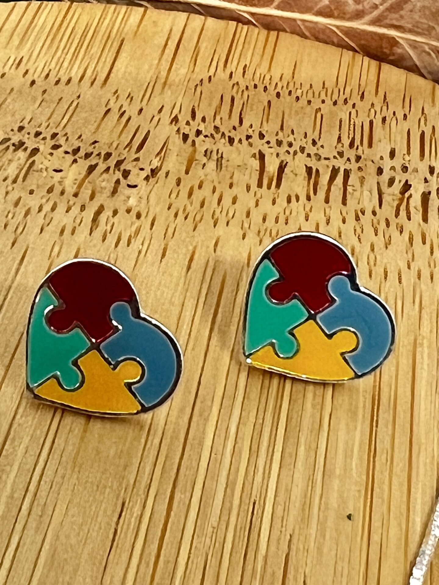 Conjunto Colar + Brinco + Pingente Inspiração Autismo | Prata 925