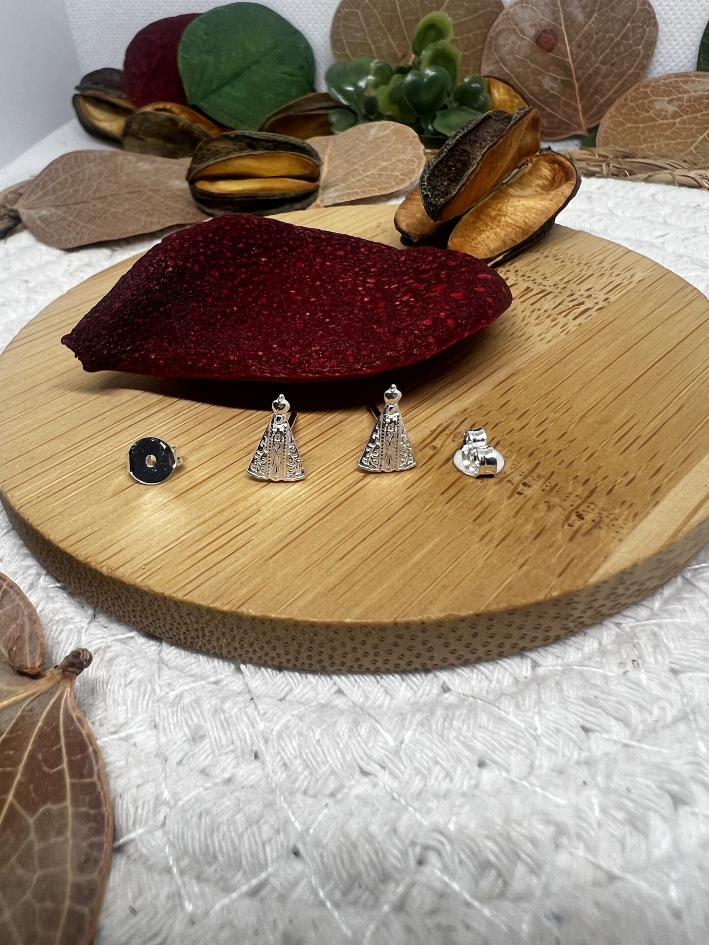 Brinco da Nossa Senhora Aparecida em Prata 925