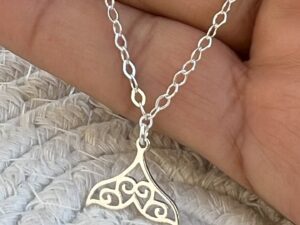 Pulseira com Pingente Rabo de Baleia Vazado Prata 925