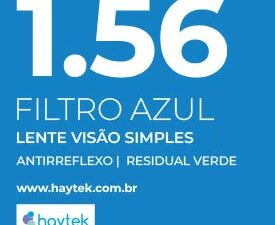 Haytek Visão Simples Acabada 1.56 Filtro Azul com Antirreflexo Residual Verde
