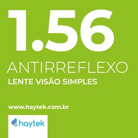 Lente Visão Simples Acabada 1.56 com Antirreflexo Residual Verde