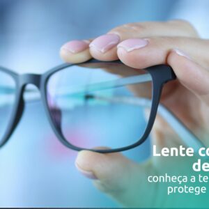 Armação para Óculos + Par de Lentes Filtro Azul